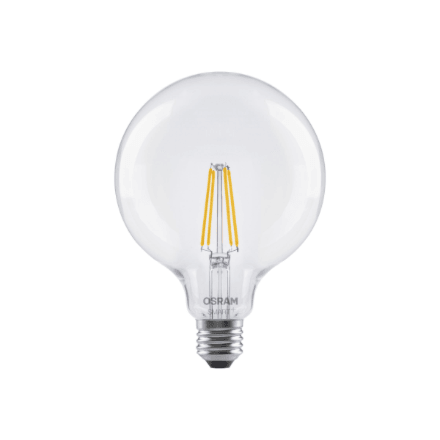 Osram SMART+ Matter Filament Classic Globe smart bulb, E27, 6 W, warm white