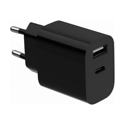 Gembird universaalne 2-pordiline USB-laadija A+C, 2.4 A, must