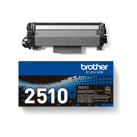 Brother TN-2510 tonerkassett, must, 1200 lehekülge
