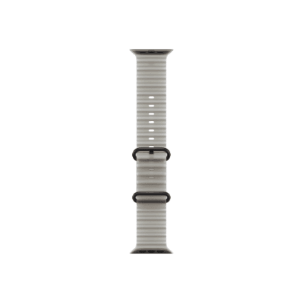 APPLE 49mm Translucent Grey Ocean Band - Black Titanium Finish | Apple