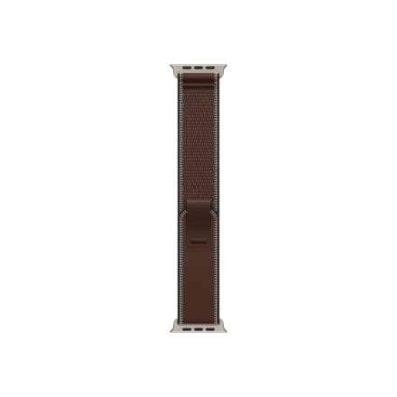APPLE 49mm Dark Umber Trail Loop - S/M - Natural Titanium Finish | Apple