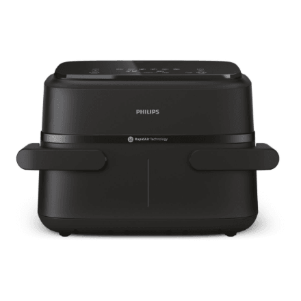 Philips Airfryer Dual Basket | NA150/00 1000 Series | Power 2450 W | Capacity 7 L | RapidAir Plus | Black