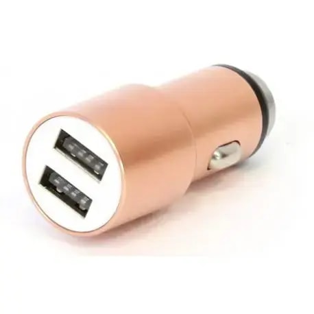 Автомобильное зарядное устройство Omega OUCC2MBL, 10,5 Вт, USB-A, розово-золотистое