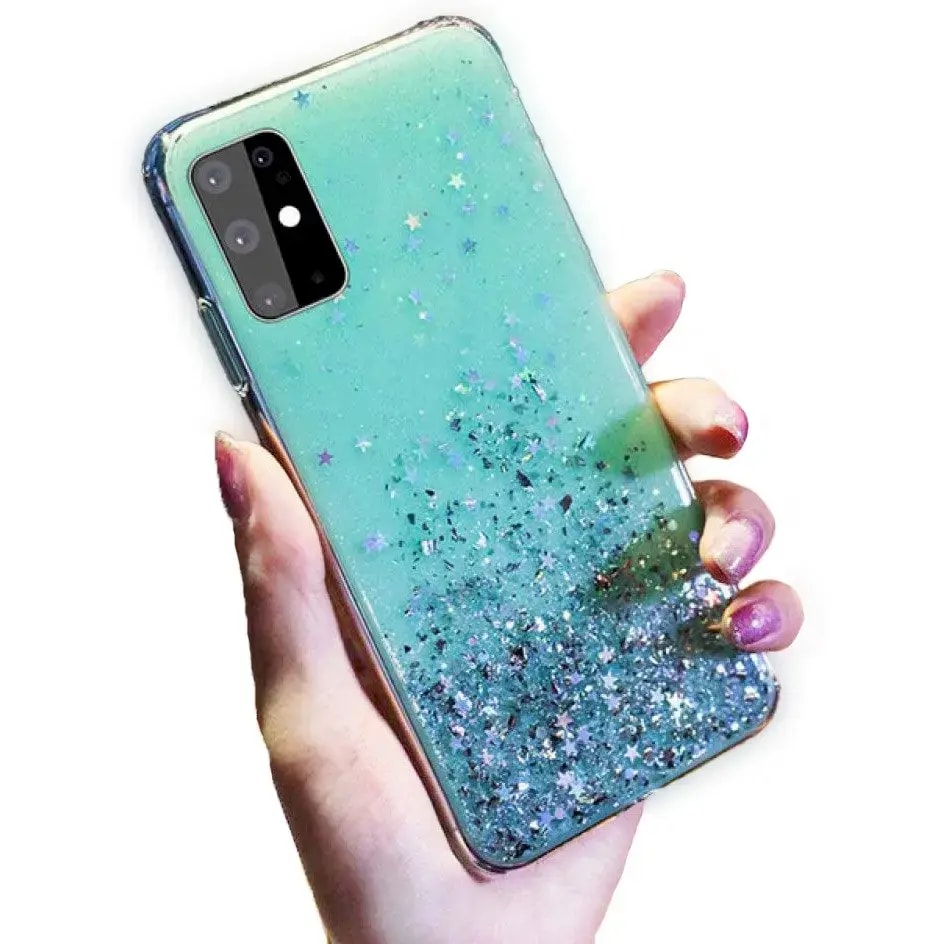 Ümbris iPhone 11 Pro, Fusion Glue Glitter, roheline