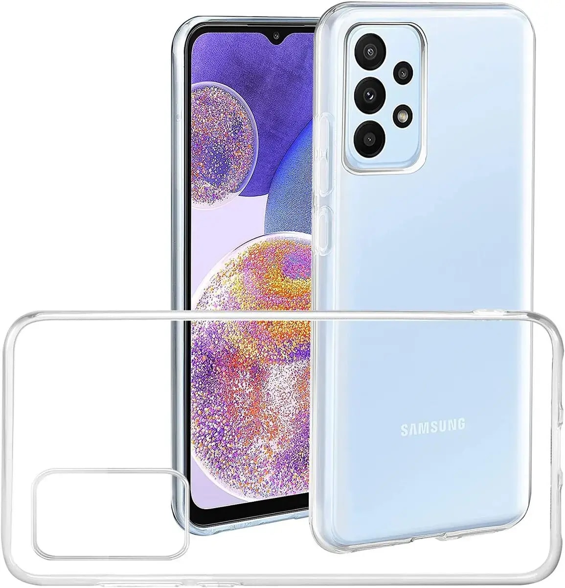 Прозрачный чехол для Samsung Galaxy S23 FE Fusion Ultra 1 мм Silicone