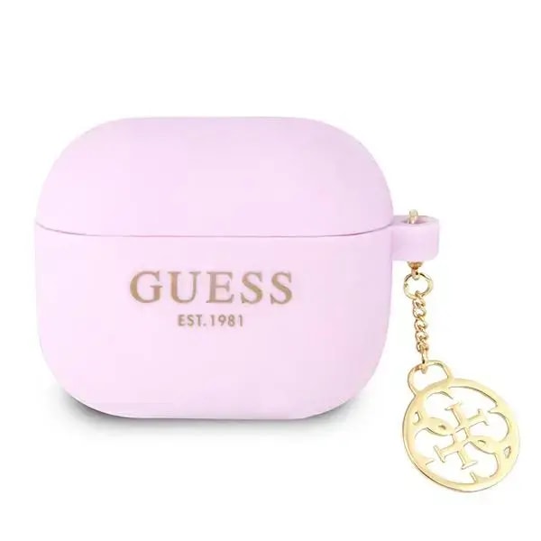 Silikoonümbris Guess 4G Charm AirPods 3 jaoks, lilla