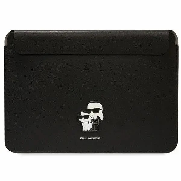 Karl Lagerfeld Saffiano Karl & Choupette laptop sleeve 16″, black