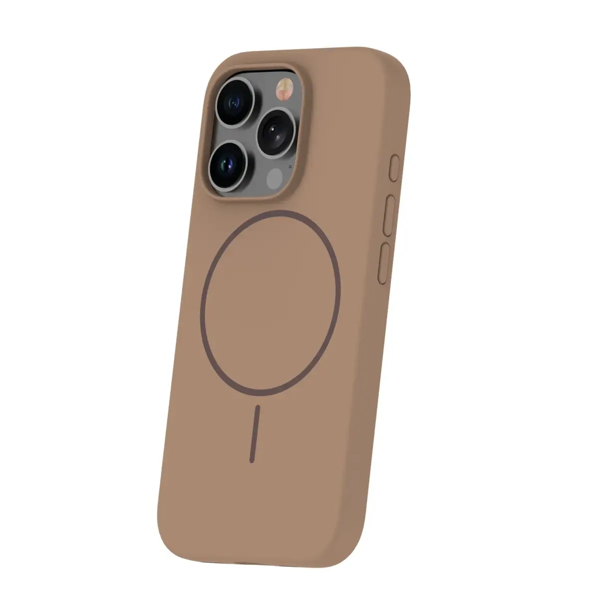 Fusion Silicone Thin case with MagSafe for iPhone 16 Pro, brown