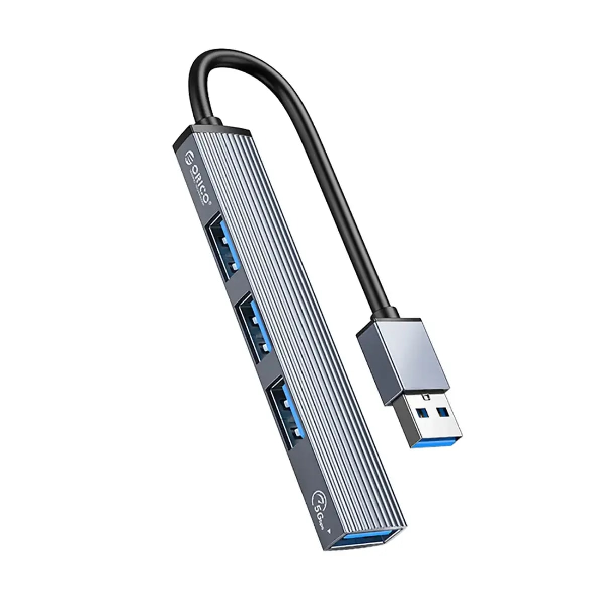 USB-хаб Orico AH-A13, USB-A – USB 3.0 + 3 × USB 2.0, серый