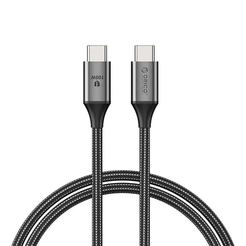 Кабель USB-C – USB-C Orico CDX-100CC-BK-BP-IP, 1 м, 100 Вт, чёрный