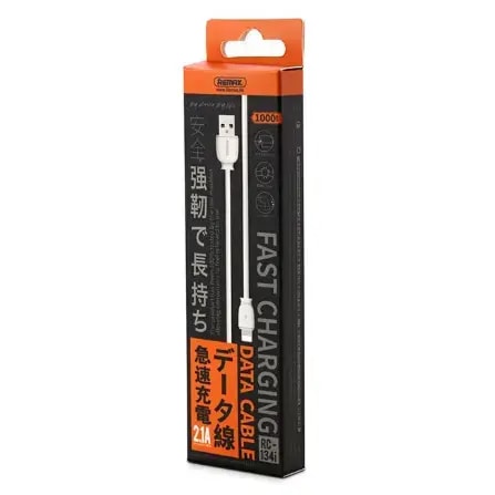 Remax Suji RC-134i USB-A to Lightning cable, 1 m, 10.5 W, white