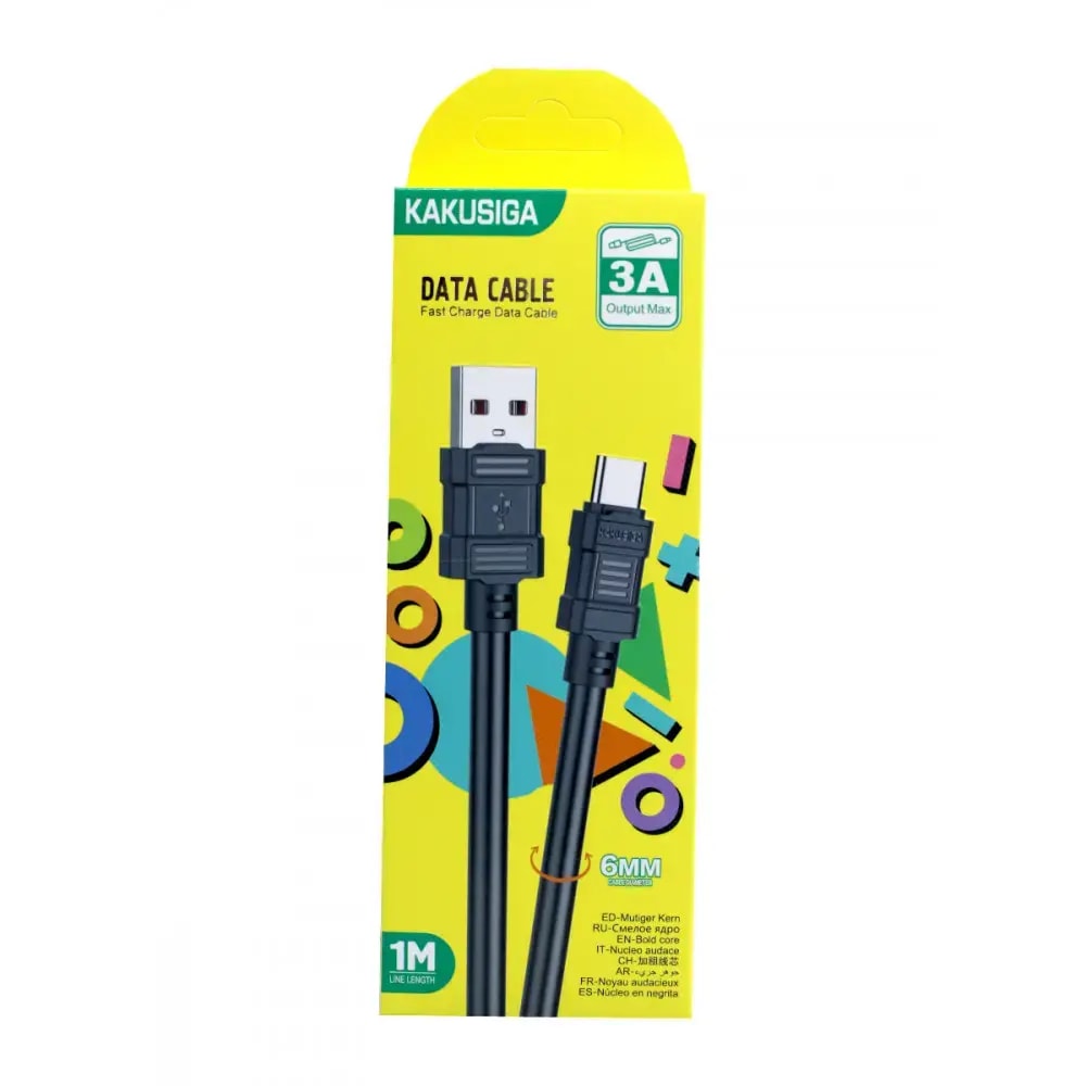 KAKU KSC-806 USB-A to USB-C cable, 1 m, 15 W, black