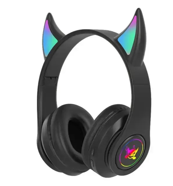 Goodbuy Devil kids' wireless headphones, Bluetooth 5.0, black