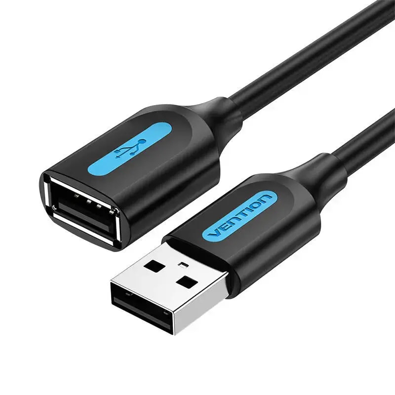 USB-pikenduskaabel Vention CBIBJ, USB 2.0, 5 m, must