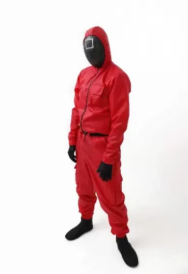 GoodBuy Squid Game costume, red jumpsuit, size M