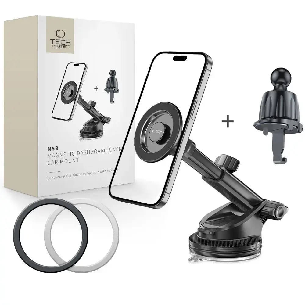 Telefonihoidik autosse Tech-Protect N58, ventilatsiooniavale, tuuleklaasile, MagSafe