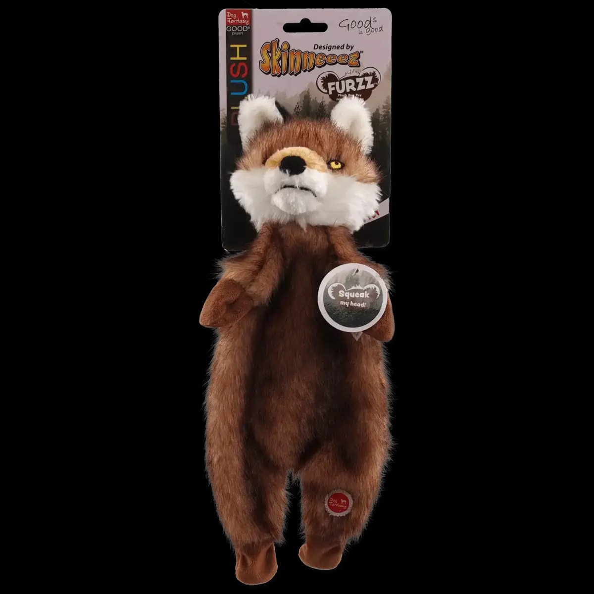 Placek Dog Fantasy Skinneeez plush fox dog toy, 34 cm