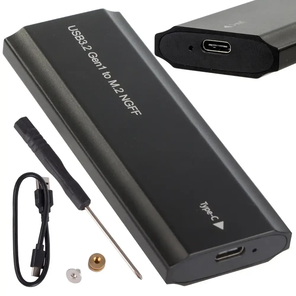 Fusion M.2 to USB-C SSD adapter, black