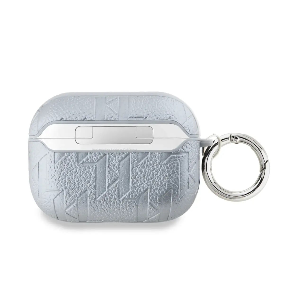 Karl Lagerfeld Embossed Karl and Choupette PU case for AirPods 3, silver