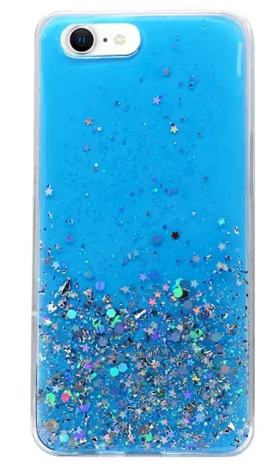 Ümbris Huawei P40 Lite E, Fusion Glue Glitter Back Silicone, sinine