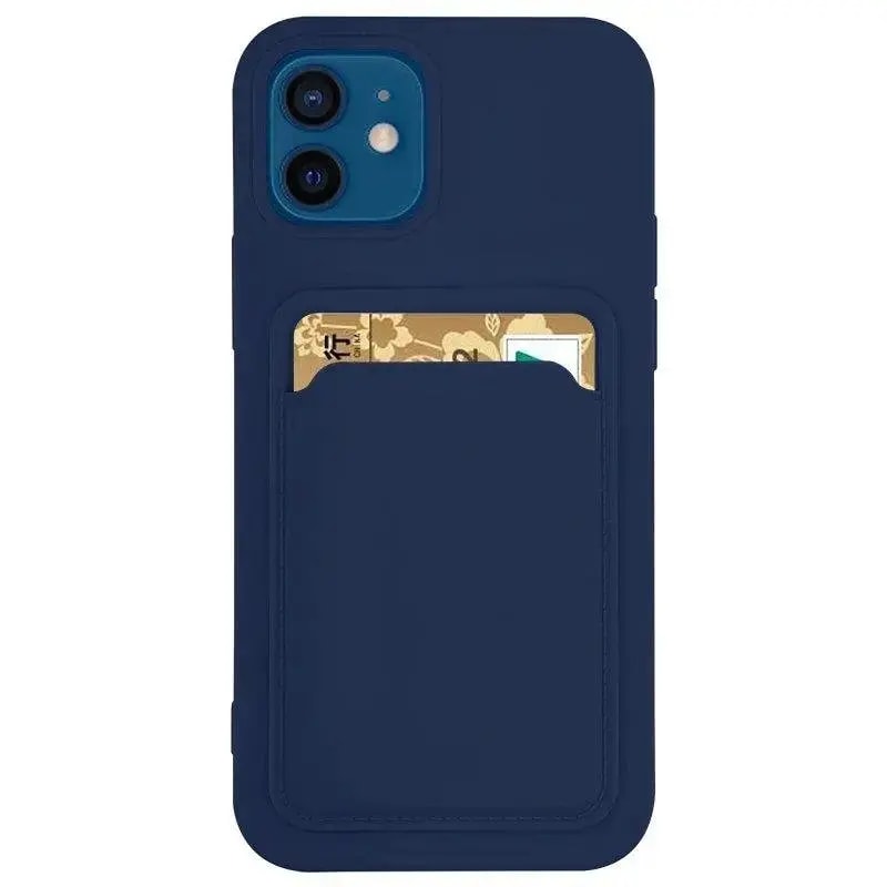 Kaanega ümbris Samsung Galaxy S21 Ultra, Card Case Silicone, sinine