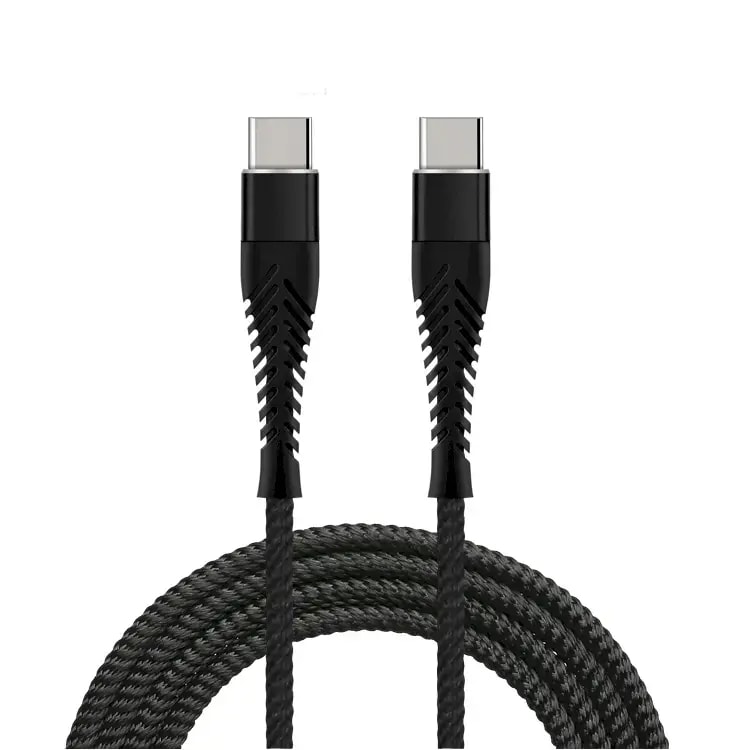 Кабель USB-C – USB-C Fusion Fishbone, 1,5 м, 65 Вт, чёрный