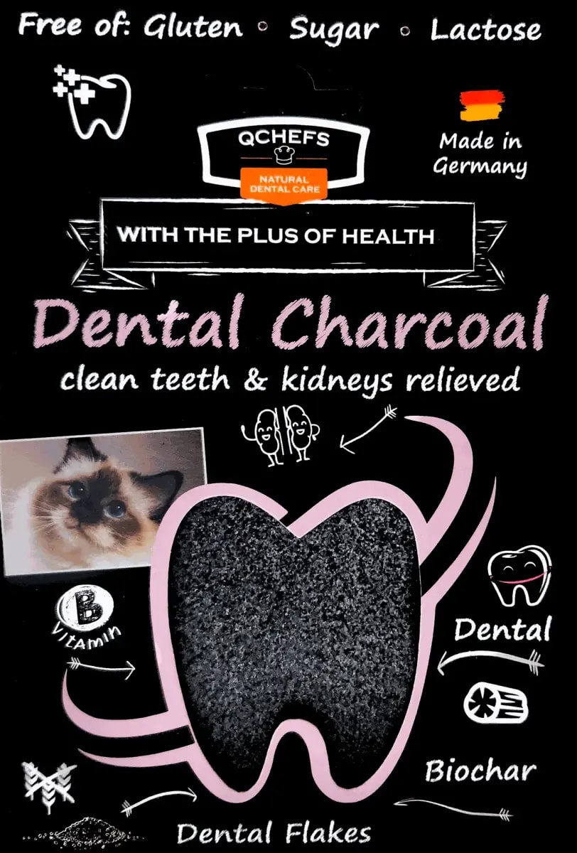 Kassi täiendsööt Qchefs Dental Charcoal aktiivsöega, 70 g