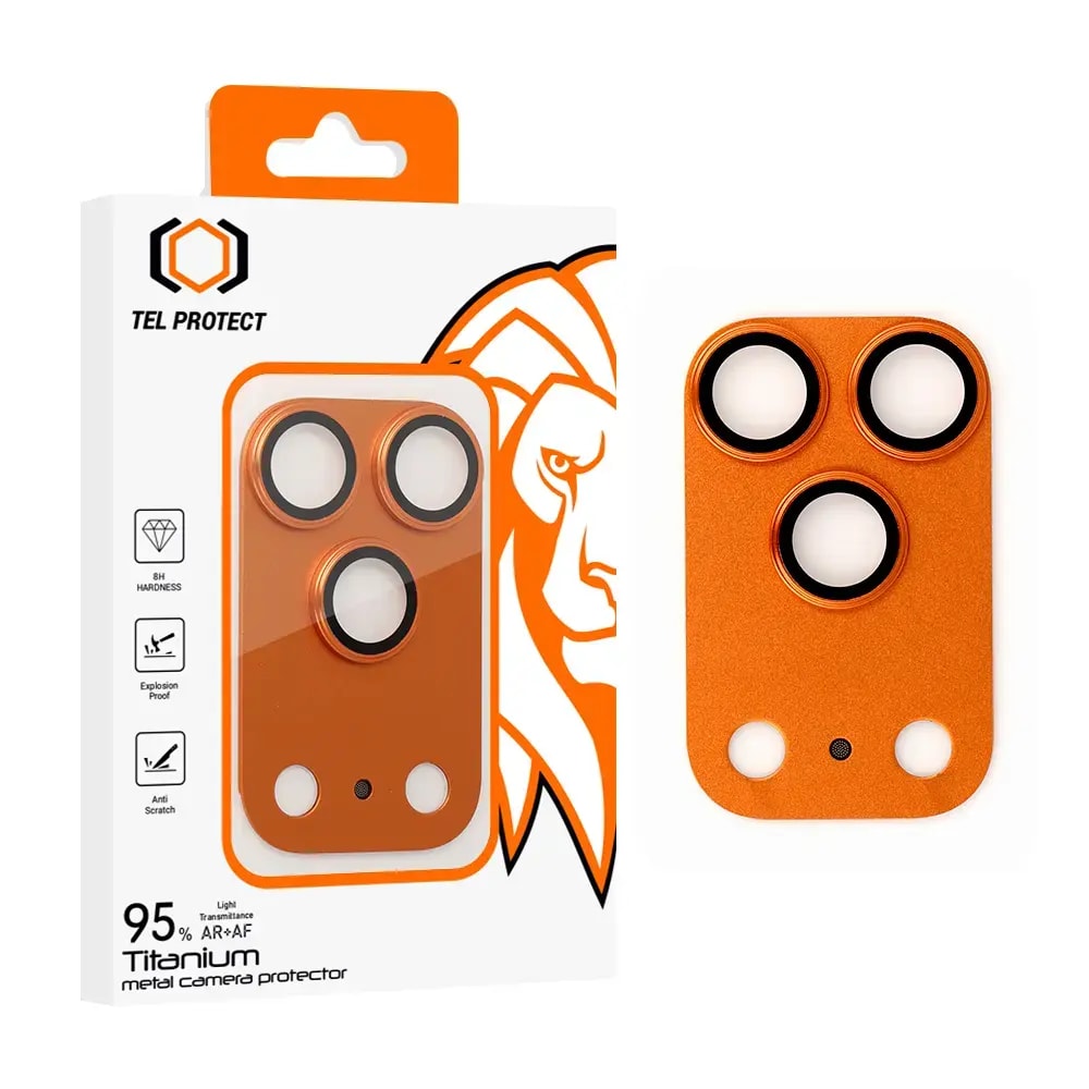 Tel Protect 95% AR+AF Full Metal camera lens protector for iPhone 17 Pro