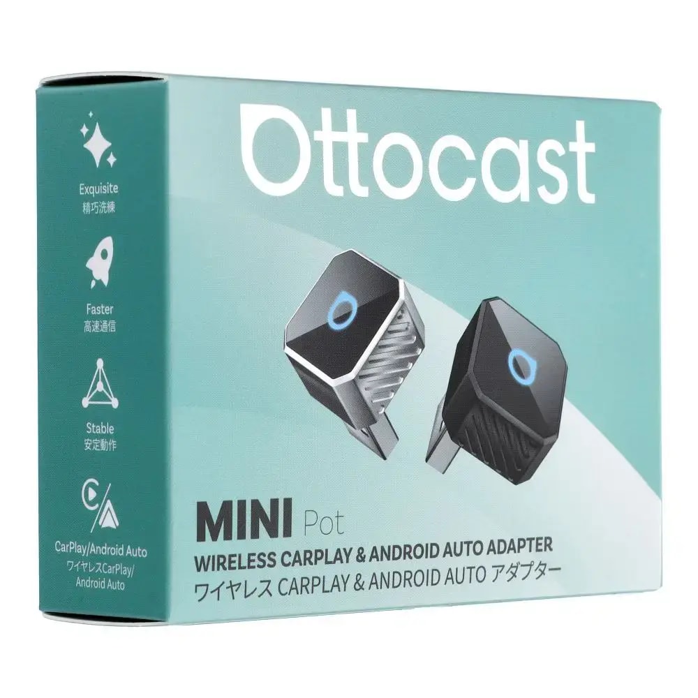Ottocast Mini Cube T3 wireless CarPlay/Android Auto adapter, black