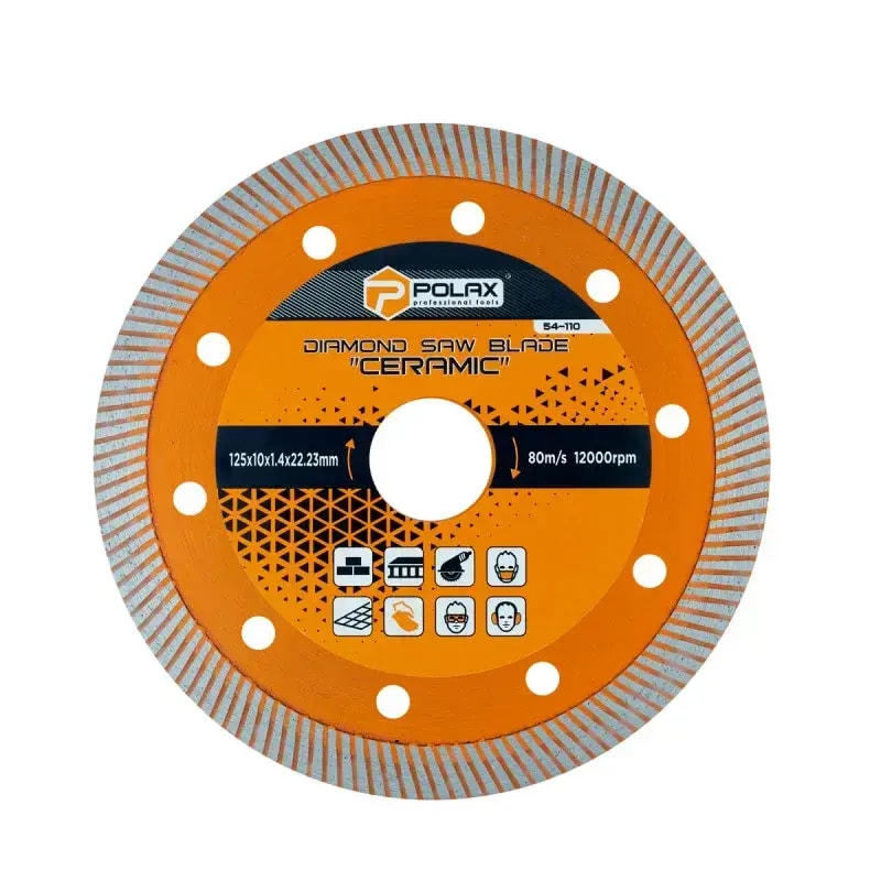 Polax Ceramic 54-110 diamond cutting disc, 125 × 1.4 × 22.23 mm