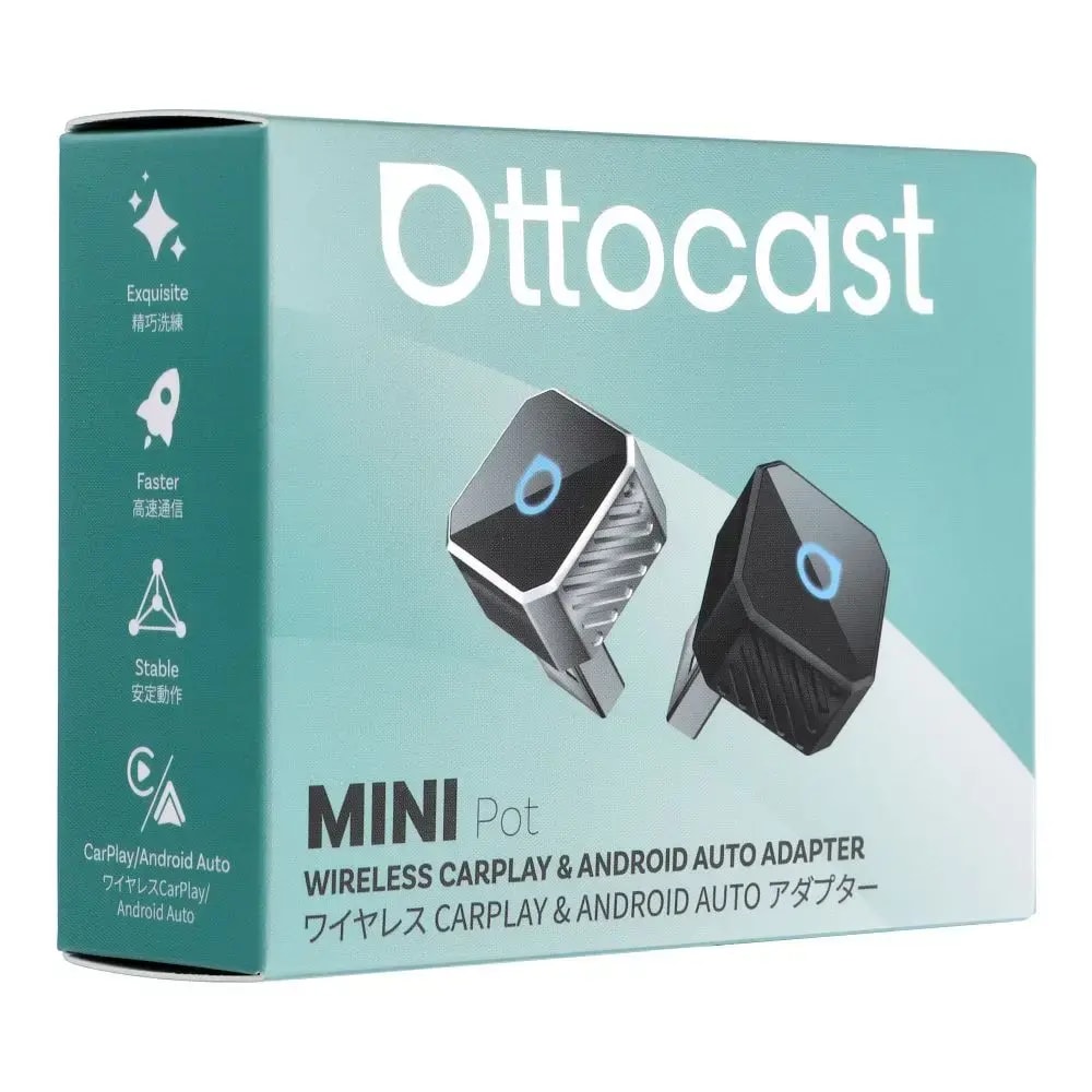 Ottocast Mini Cube T3 wireless CarPlay/Android Auto adapter, silver