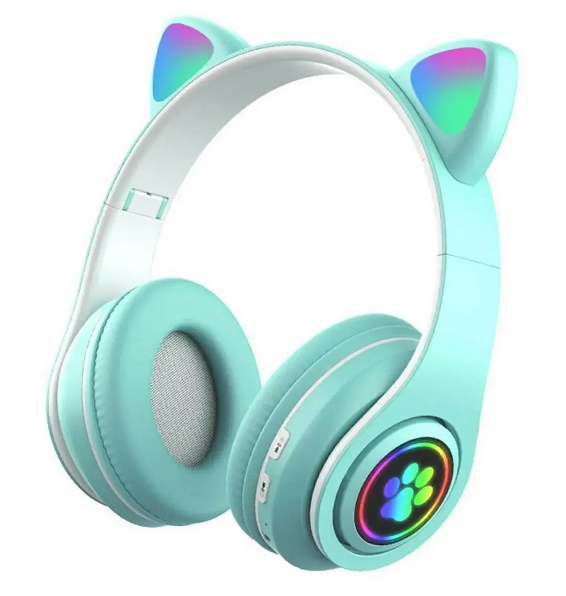 Goodbuy Paws kids' wireless headphones, Bluetooth 5.0, light blue