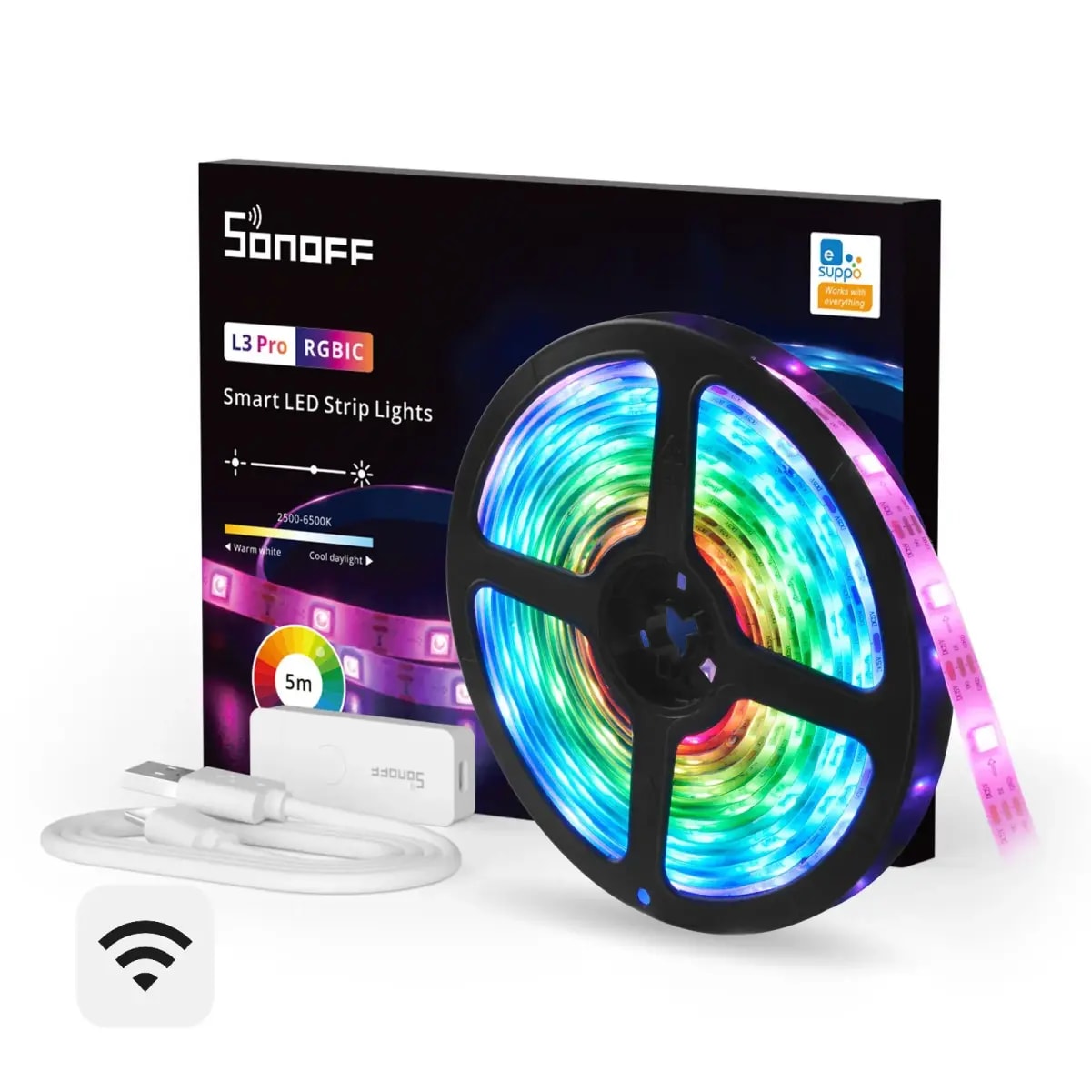 Nutikas RGBIC LED-riba Sonoff L3-5M-P, 5 m