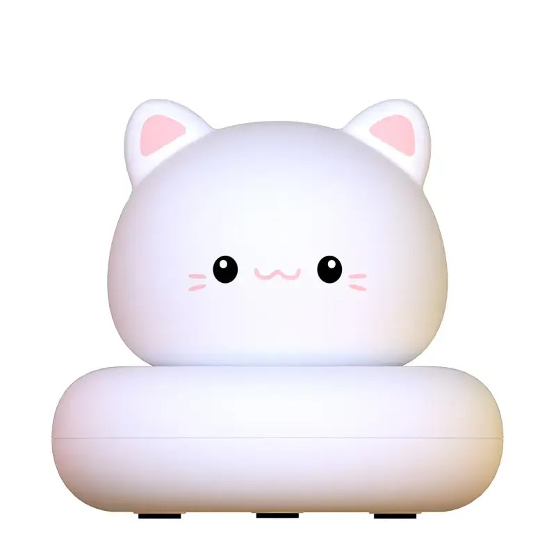 W-007 Kitty rechargeable night light, warm light