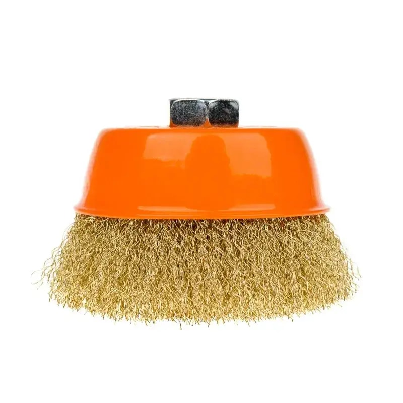 Polax 54-157 cup wire brush for angle grinders, M14, 100 mm