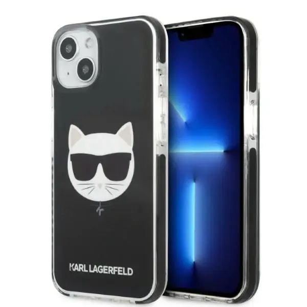 Karl Lagerfeld TPE Choupette Head case for iPhone 13, black
