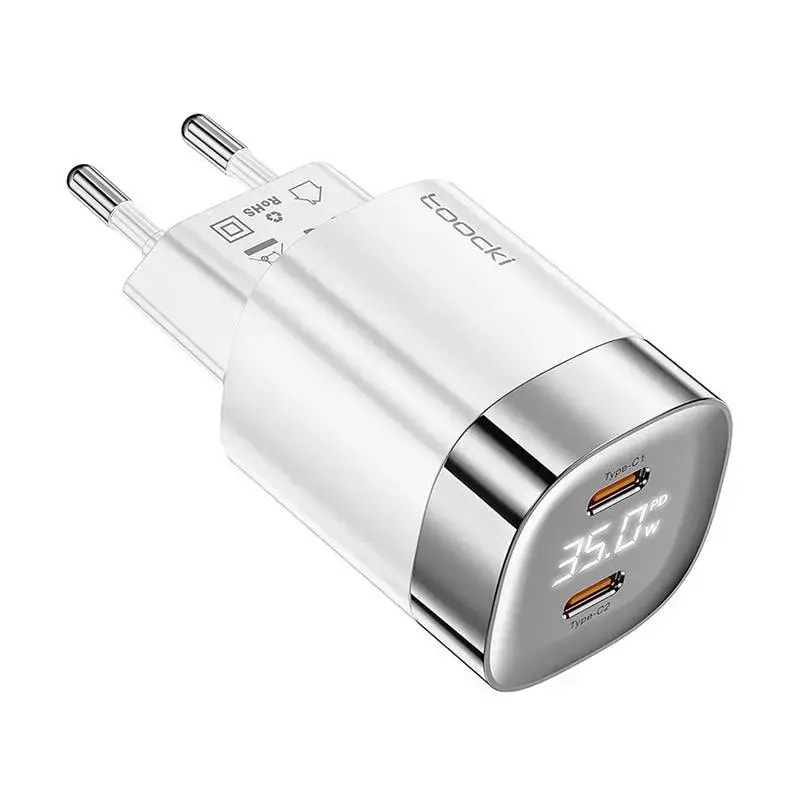 Зарядное устройство Toocki, 35 Вт, USB-C, GaN, белое
