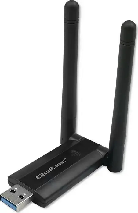 Wi-Fi адаптер Qoltec Dual, 2 × 2 дБи, AC, USB 3.0