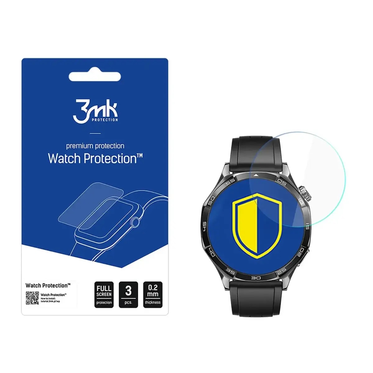 3mk tempered glass screen protector for Huawei Watch GT 5 Active 46 mm