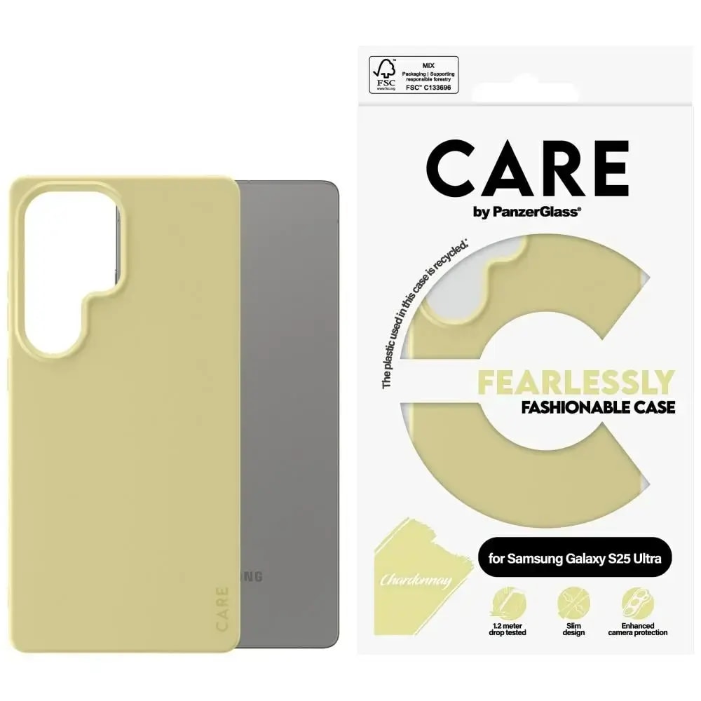 Чехол для Samsung Galaxy S25 Ultra CARE By PanzerGlass Fashion, золотистый