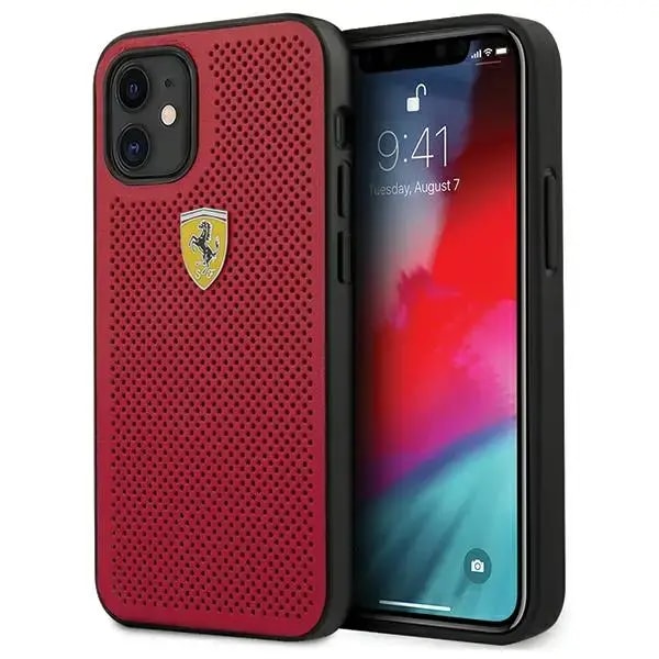 Чехол для iPhone 12 Mini Ferrari FESPEHCP12SRE Off Track, красный