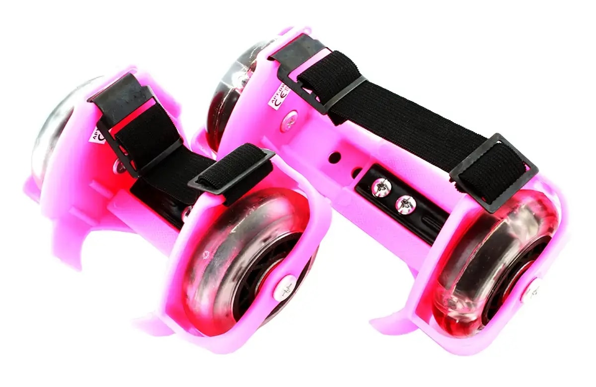 Goodbuy kids' roller skates with 3 LED lights, 7 cm wheels, pink