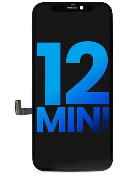 Incell display for Apple iPhone 12 Mini, black, full service part