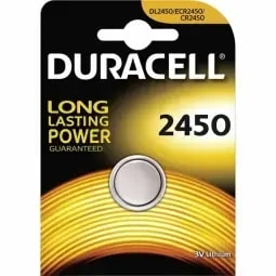 Duracell CR2450 lithium coin battery, 3 V