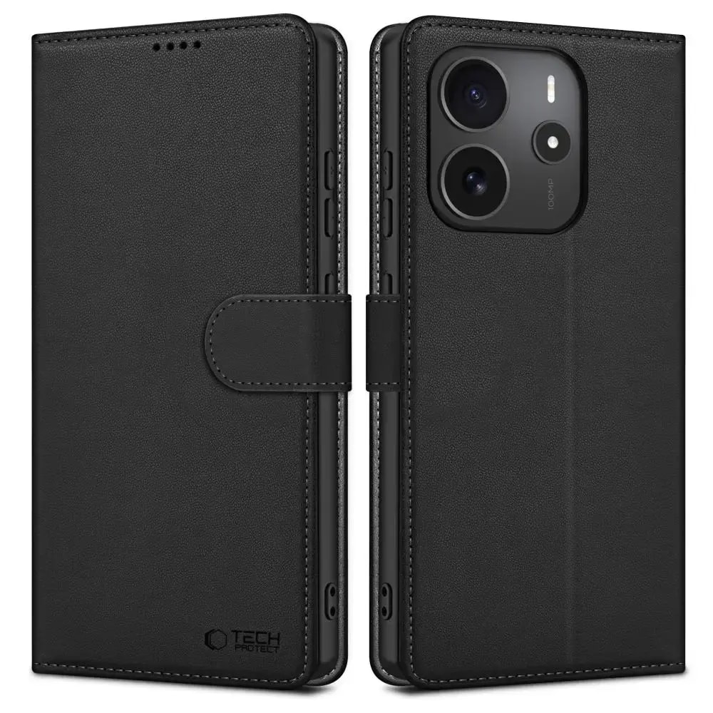 Чехол-книжка для Redmi Note 14 4G Tech-Protect, чёрный