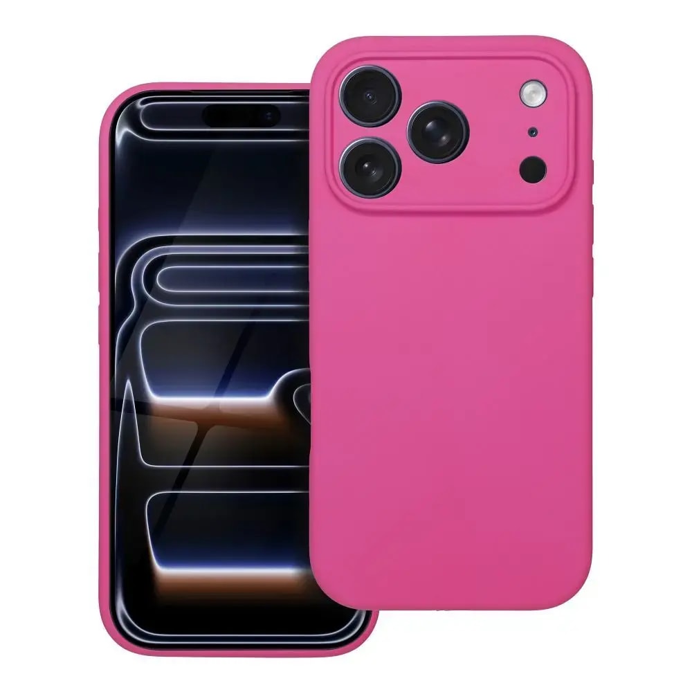 Silicone 2mm case for iPhone 17 Pro, pink