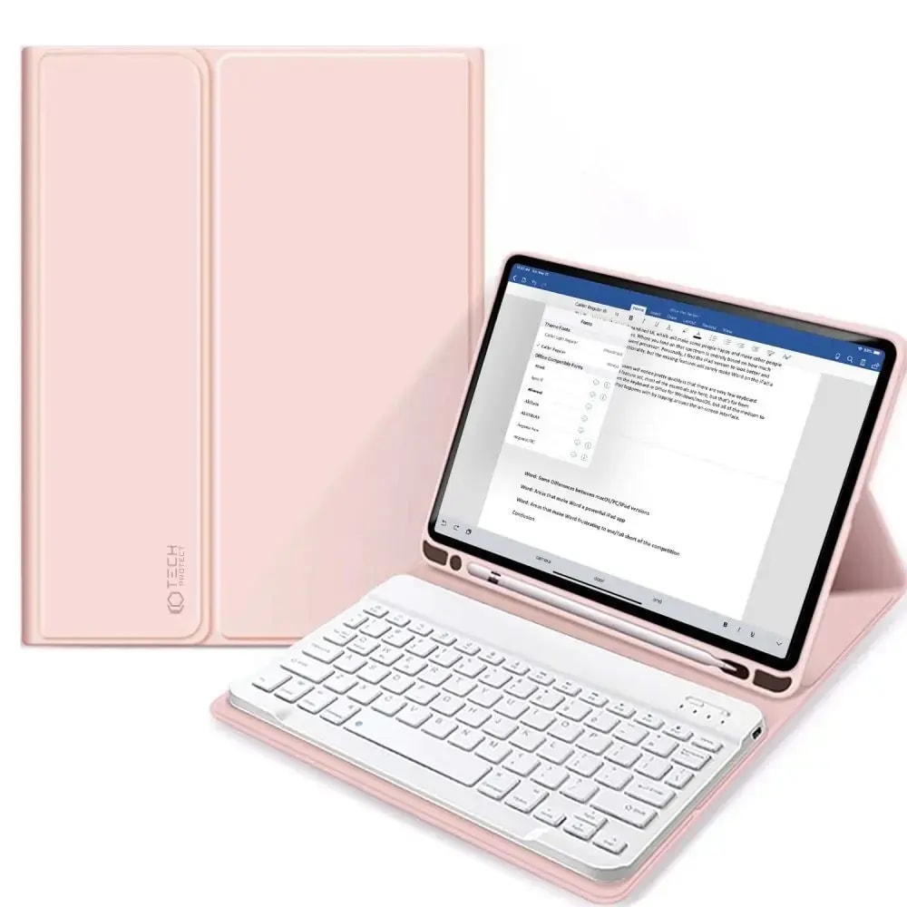 Klaviatuuriga ümbris iPad 10.9" 2022, Tech-Protect SC Pen, roosa