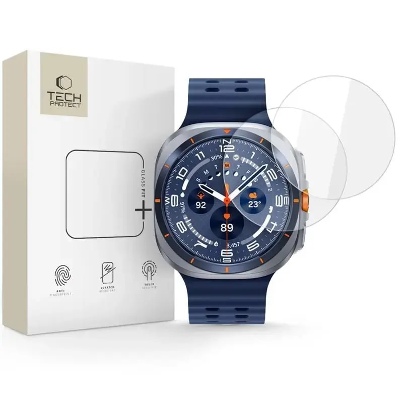 Tempered glass screen protector for Samsung Galaxy Watch Ultra 2024/2025 47 mm, 2-pac