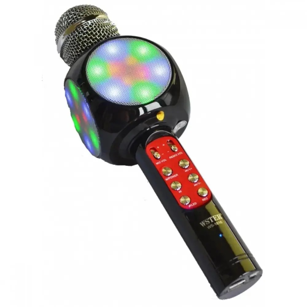Goodbuy LED 360 karaoke microphone with speaker, Bluetooth, 5 W, black