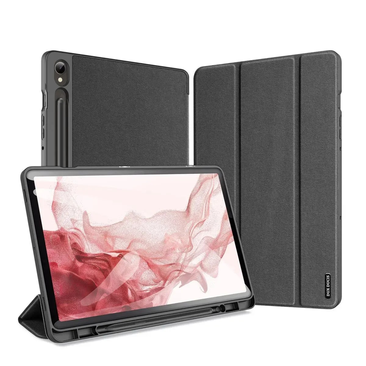 Kaanega ümbris Samsung Galaxy Tab S9 Ultra, Dux Ducis Trifold, must